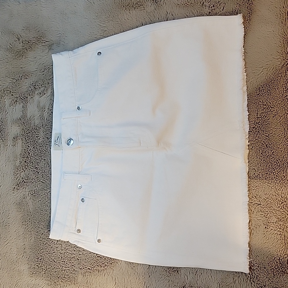 J. Crew Trademark White Denim Skirt